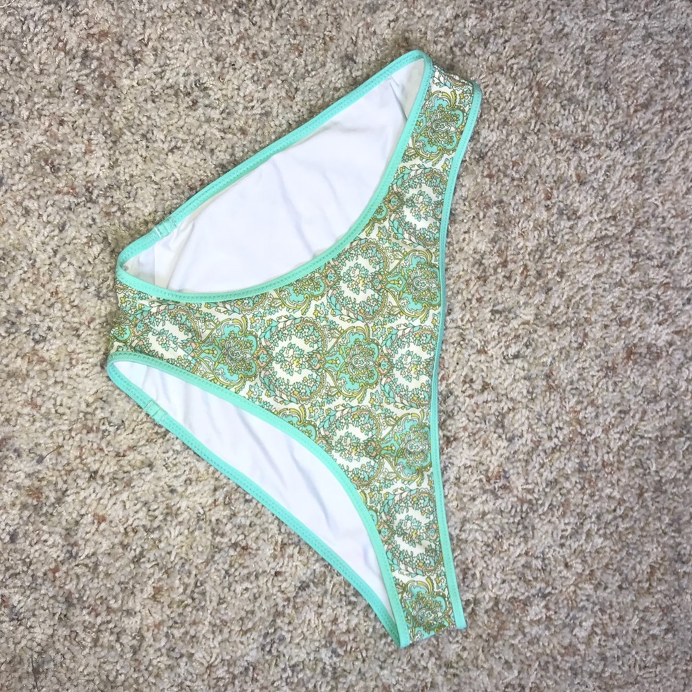Turquoise bathing suit bottoms